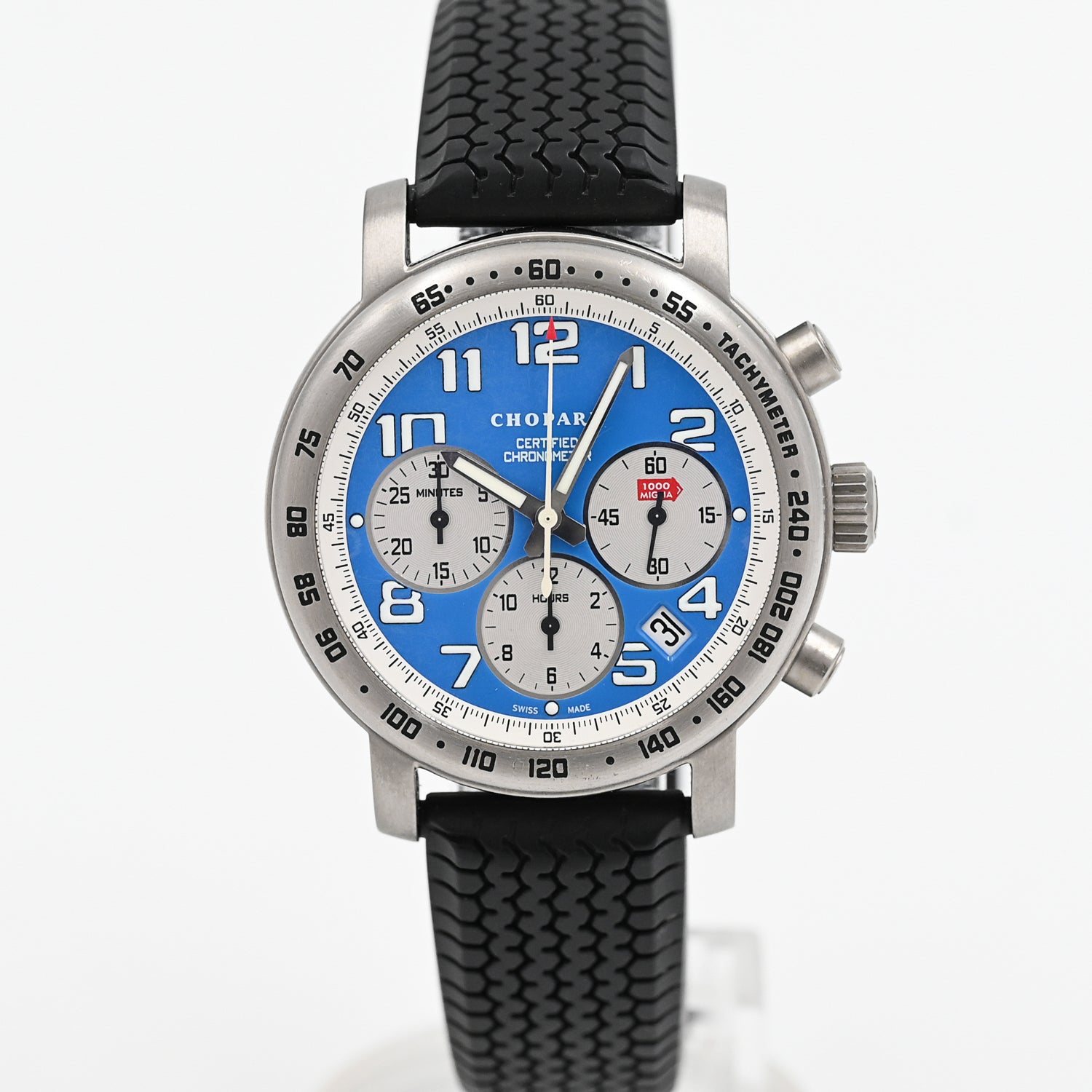 Chopard Mille Miglia Vintage Blue Chronograph Men's Watch - Luxury Swiss Automatic Chronograph for Racing Enthusiasts | Perfect for Motorsport Events, Business Meetings & Special Occasions