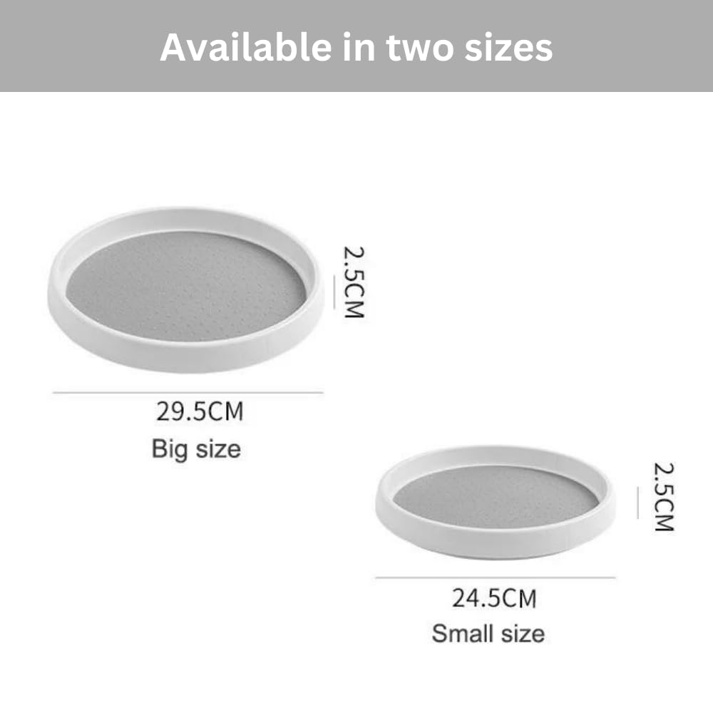 360° Rotating Lazy Susan Organizer for Kitchen Countertop - Spice Rack, Dining Table & Home Decor Accessories (29.5cm) - Perfect for Organizing Condiments, Makeup & Office Supplies