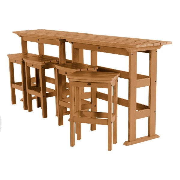 Lehigh 6-Piece Bar Height Balcony Patio Set - Outdoor Dining & Entertaining Furniture for Small Spaces