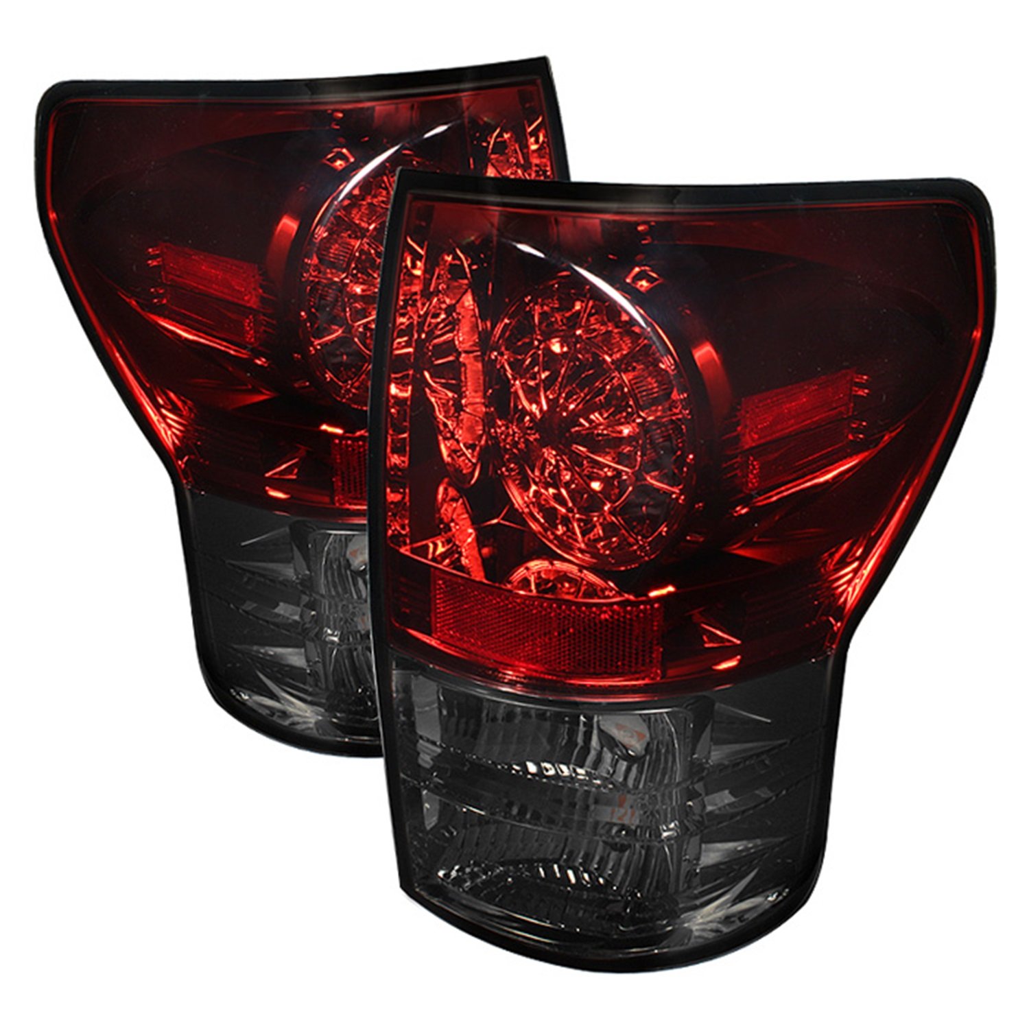Spyder 5029614 LED Tail Lights for 2007-2013 Toyota Tundra - Red Smoke Lens, Enhanced Visibility & Style for Night Driving & Off-Road Adventures