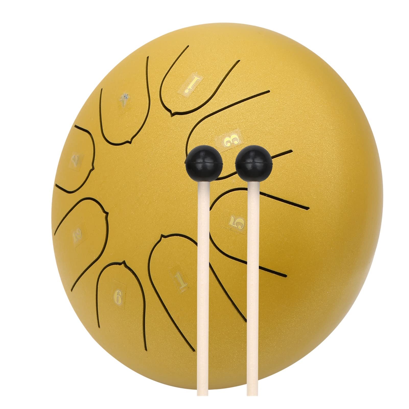 FLFL 8-Note C-Key Steel Tongue Drum - 6 Inch Handpan Percussion Instrument with Ethereal Sound (Black) | Perfect for Meditation, Music Therapy & Relaxation