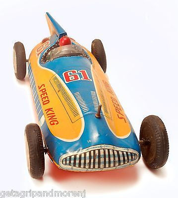 Vintage FRICTION SparKing Speed King 61 Mark YA Japanese Model Car - Collectible Antique Toy in Good Condition - Perfect for Display, Collection, and Retro Car Enthusiasts