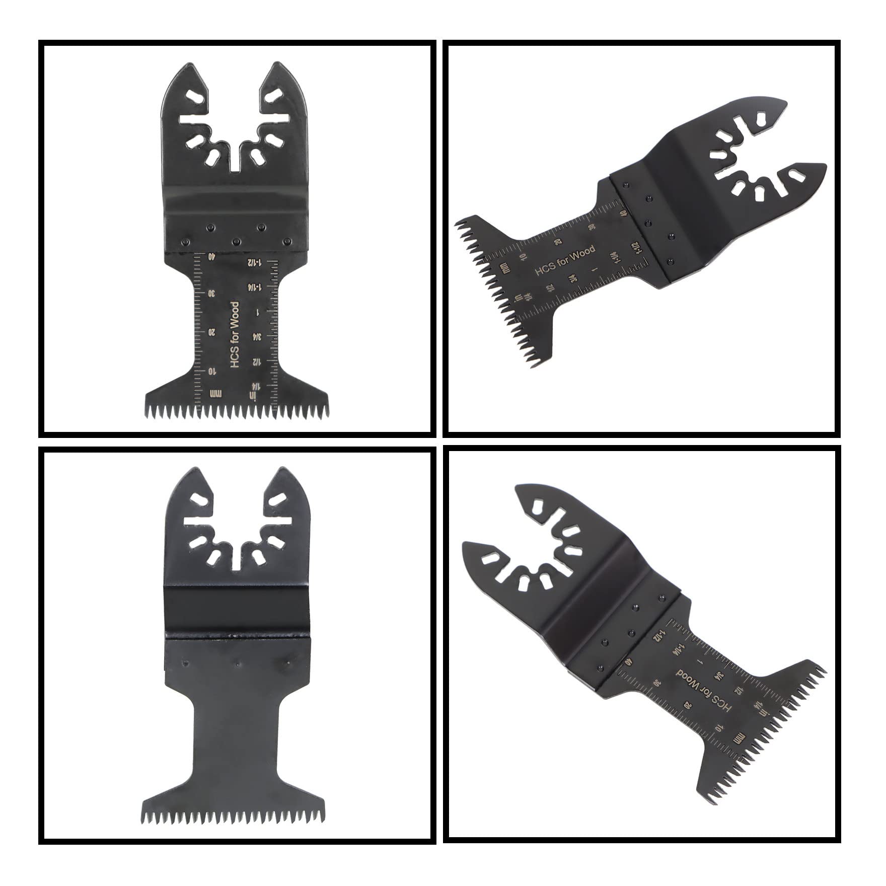 60PCS Oscillating Multi-Tool Blades - Wavy Serrated Design for Cutting Wood, Plastic & Soft Metal - Durable Replacement Blades for DIY Projects, Home Renovation & Construction Work