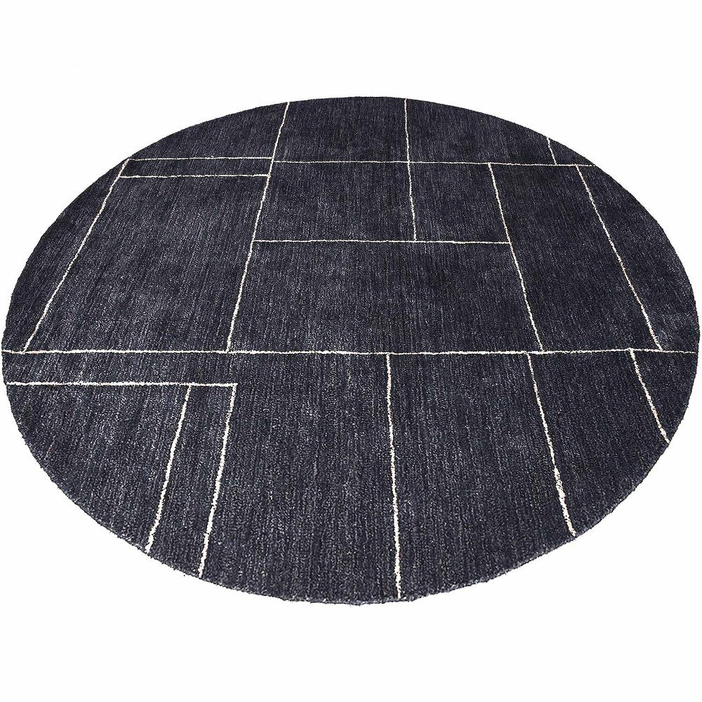 Hand-Knotted Diamond Pattern Area Rug - Luxurious & Durable for Living Room, Bedroom, or Office Decor
