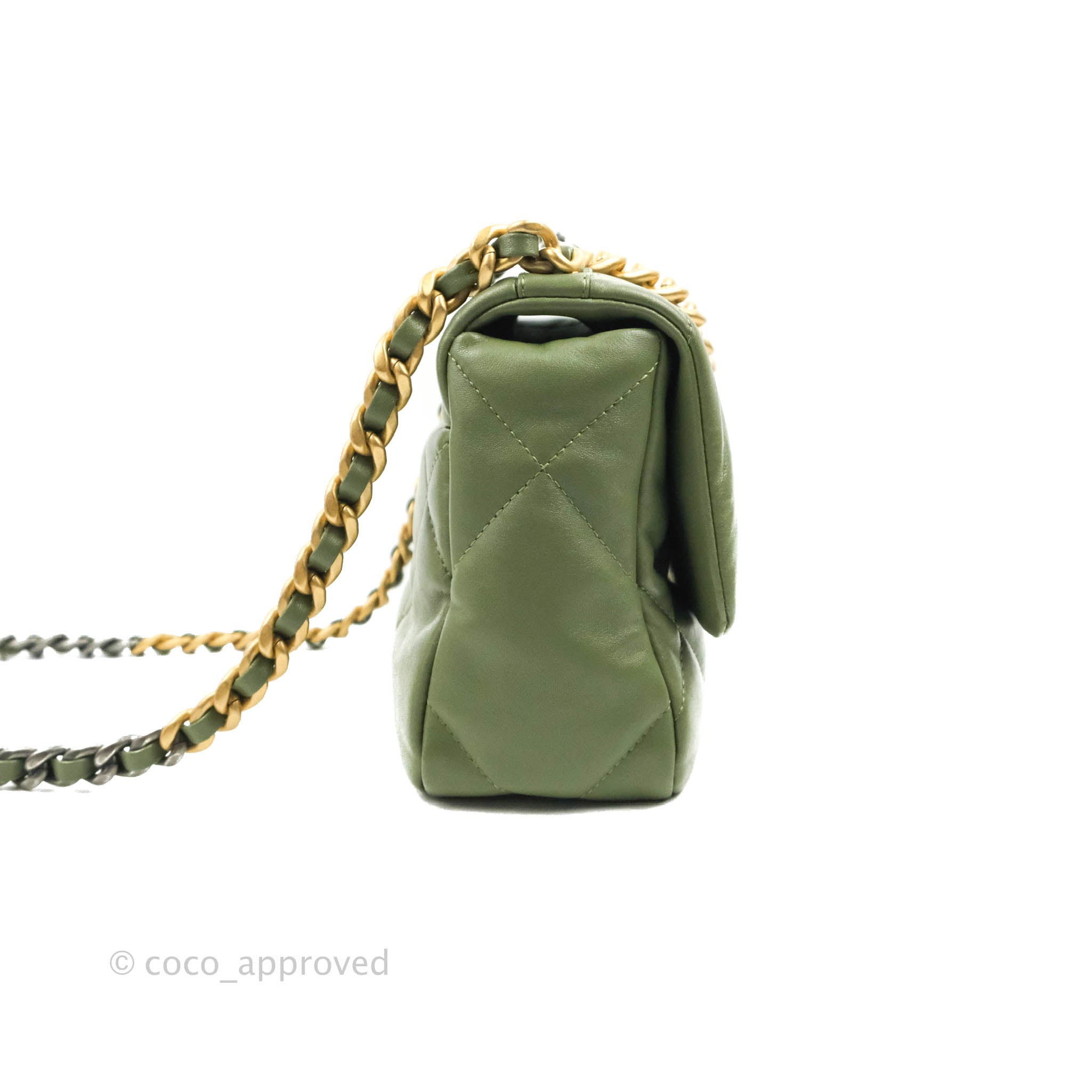 Chanel 19 Small Handbag in Olive Green with Mixed Hardware - Luxury Crossbody Bag for Women, Perfect for Everyday Use & Special Occasions