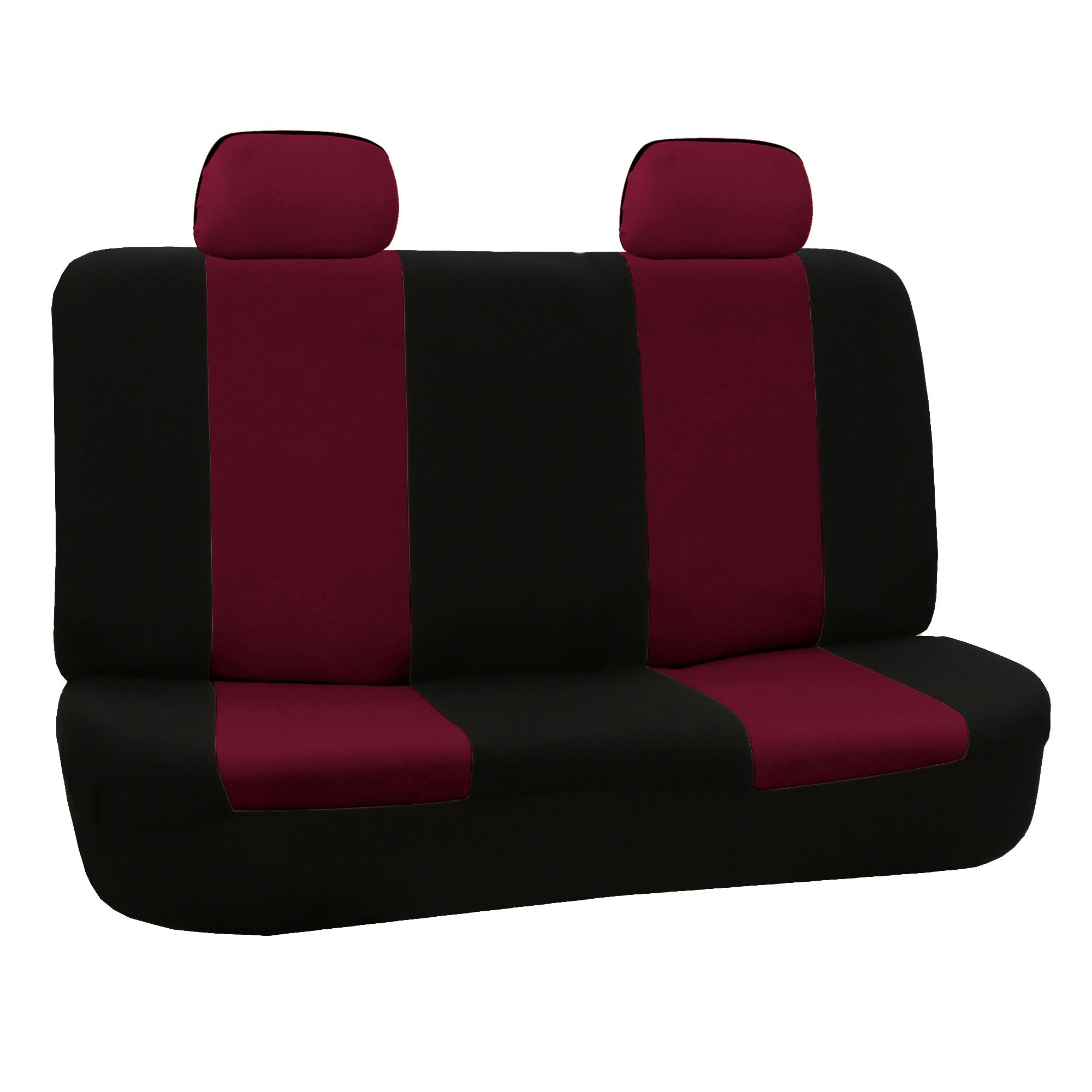 TLH Universal Flat Cloth Car Seat Covers for Rear Seats - Burgundy Color, Fits Most Cars, Trucks & SUVs | Perfect for Road Trips, Daily Commutes & Vehicle Protection