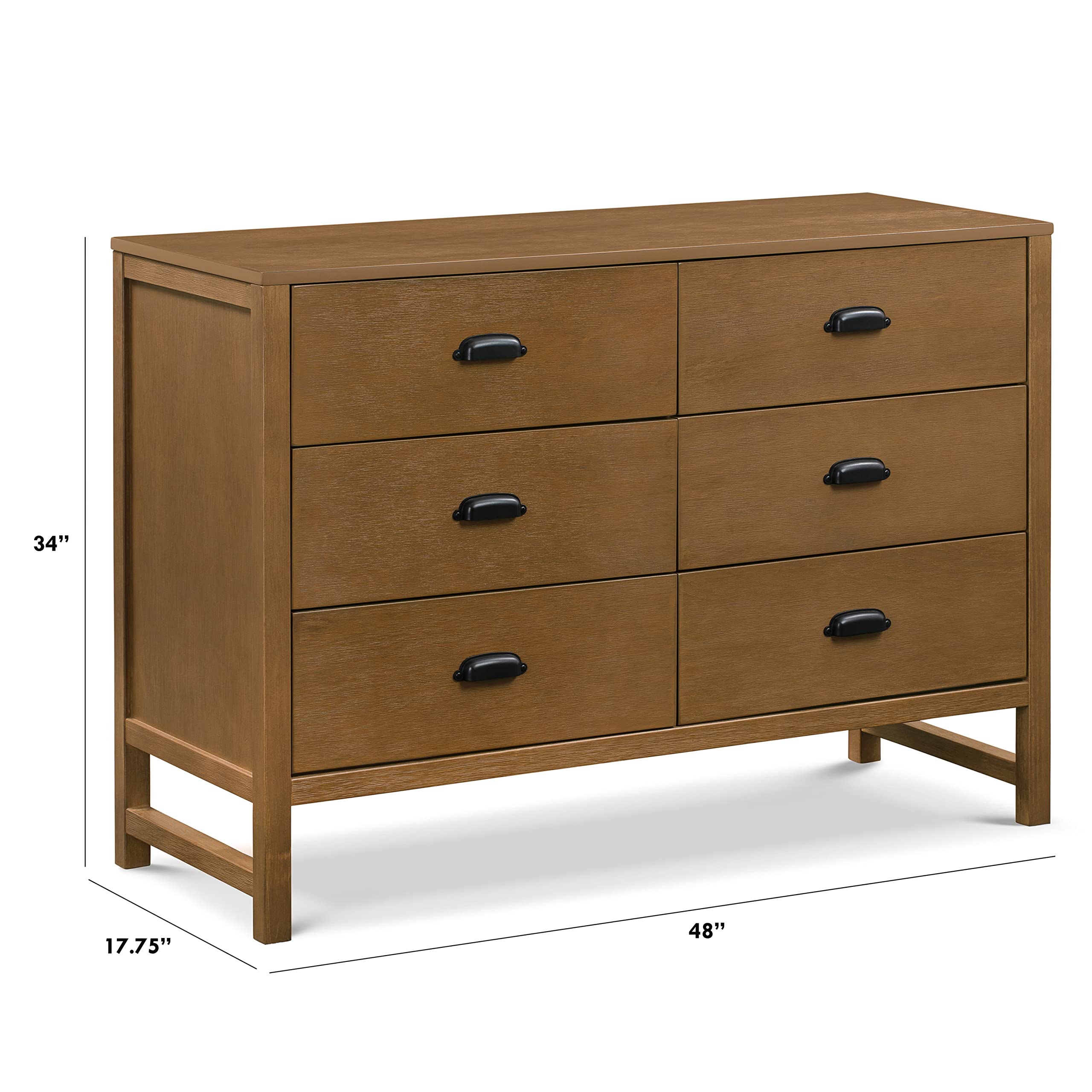 DaVinci Fairway 6-Drawer Solid Wood Dresser - Sturdy Bedroom Storage Furniture for Master Bedroom, Guest Room & Nursery Organization
