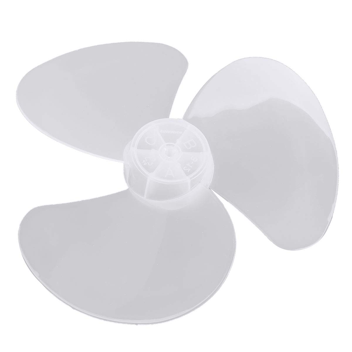 12 Inch 3-Blade White Plastic Replacement Fan Blade - Universal for Household Standing Pedestal & Table Fans - Perfect for Bedroom, Living Room, Office Cooling