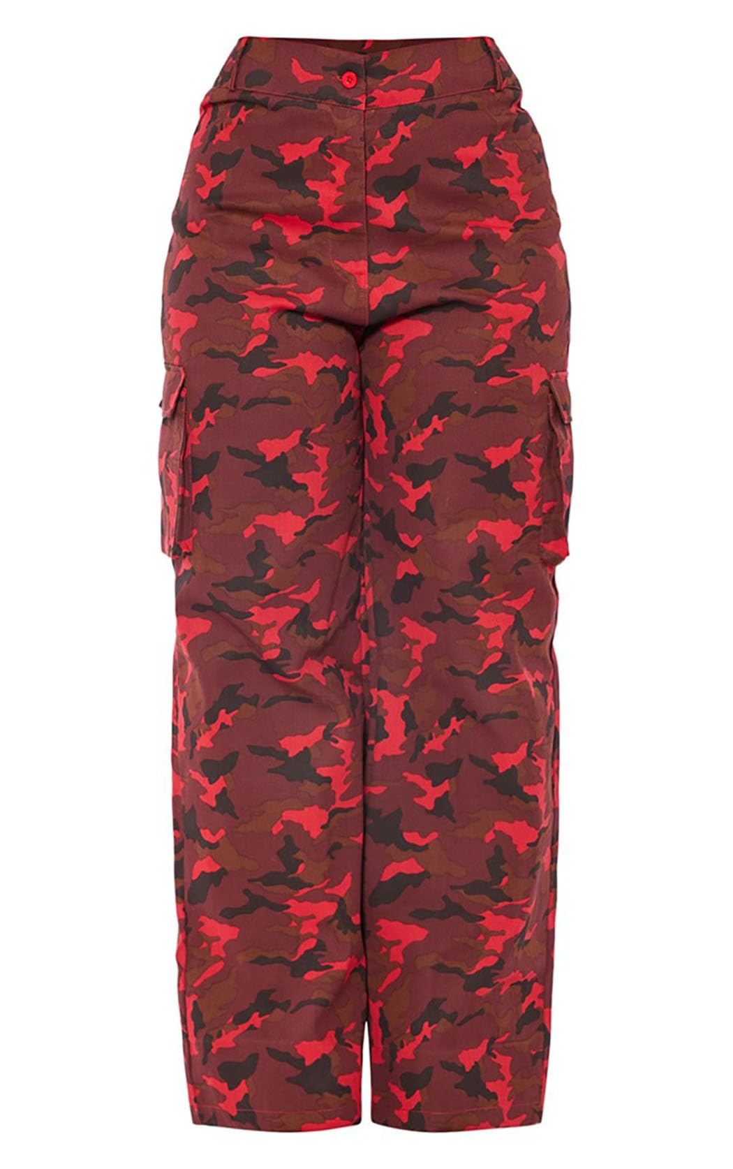 Women's High Waist Camo Cargo Pants - Army Fatigue Joggers with Baggy Wide Leg | Casual Camouflage Sweatpants for Outdoor, Hiking & Streetwear Fashion
