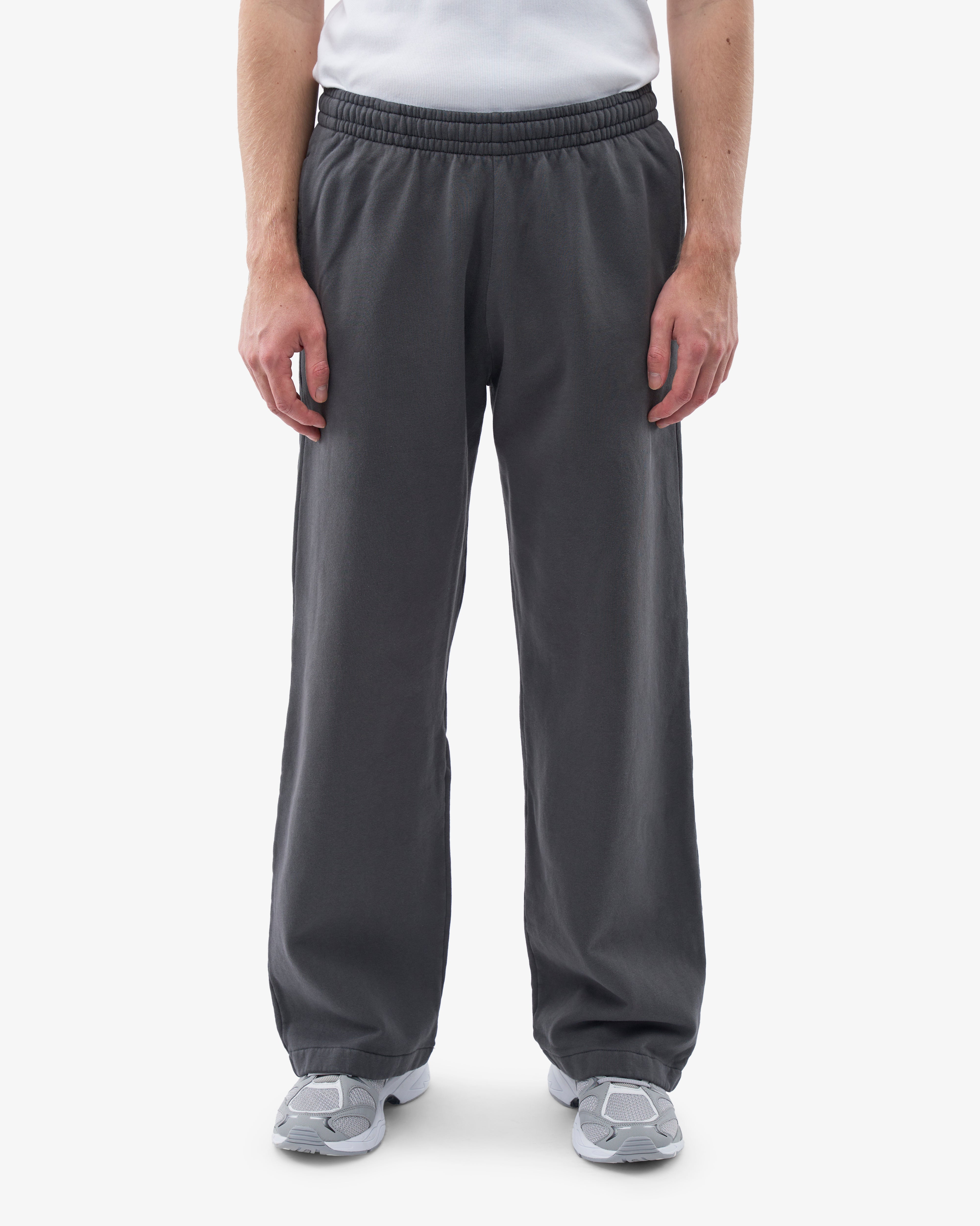 Organic Straight Leg Sweatpants for Women - Soft Lava Grey Cotton Joggers | Lounge, Yoga & Casual Wear