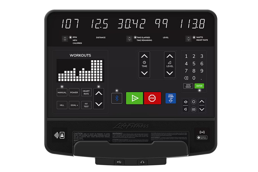 Life Fitness Club Series Plus Recumbent Exercise Bike - Low-Impact Cardio Workout for Home & Commercial Gyms