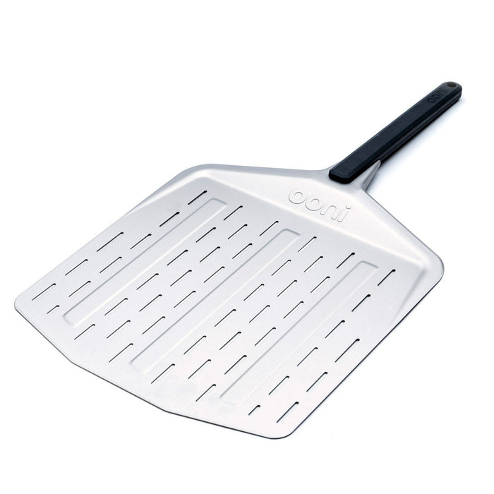 Ooni Perforated Pizza Peel - Premium Aluminum Pizza Paddle for Outdoor Wood Fired Ovens - Perfect for Neapolitan & Artisan Pizza Making at Home or Restaurant Use