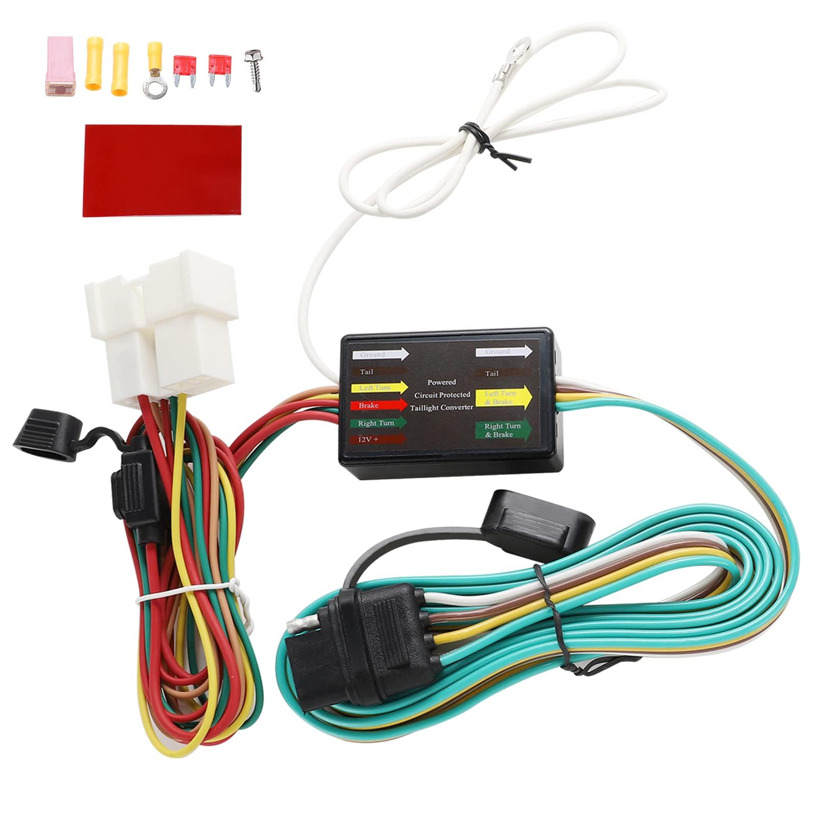 4-Pin Trailer Wiring Harness for 2016-2022 Honda Pilot & 2019-2025 Honda Passport | 56291 T-Connector Vehicle Side Towing Hitch Harness | Easy Trailer Light Connection | Factory Tow Package Required | Perfect for RV Camping, Boat Towing & Utility Trailers