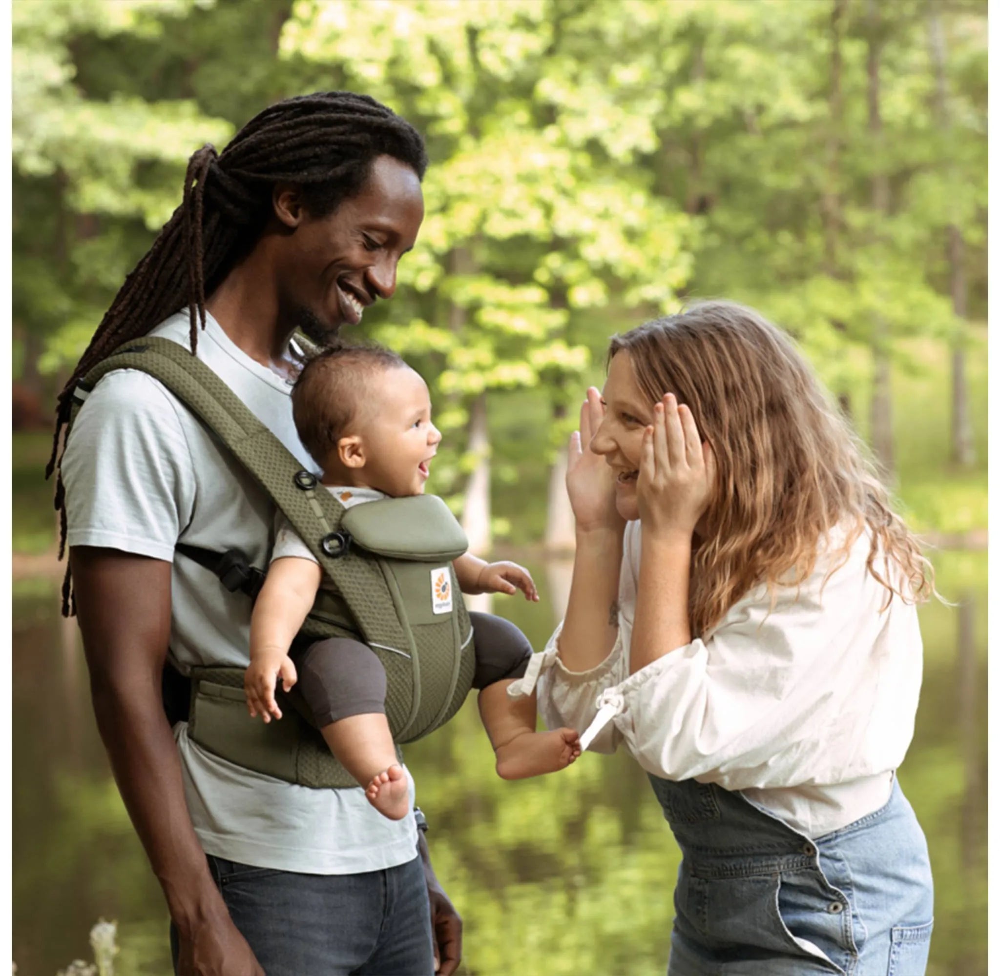 Omni Breeze All-Position Mesh Baby Carrier - Lightweight & Breathable for Newborn to Toddler - Olive Green - Perfect for Hiking, Travel & Everyday Use