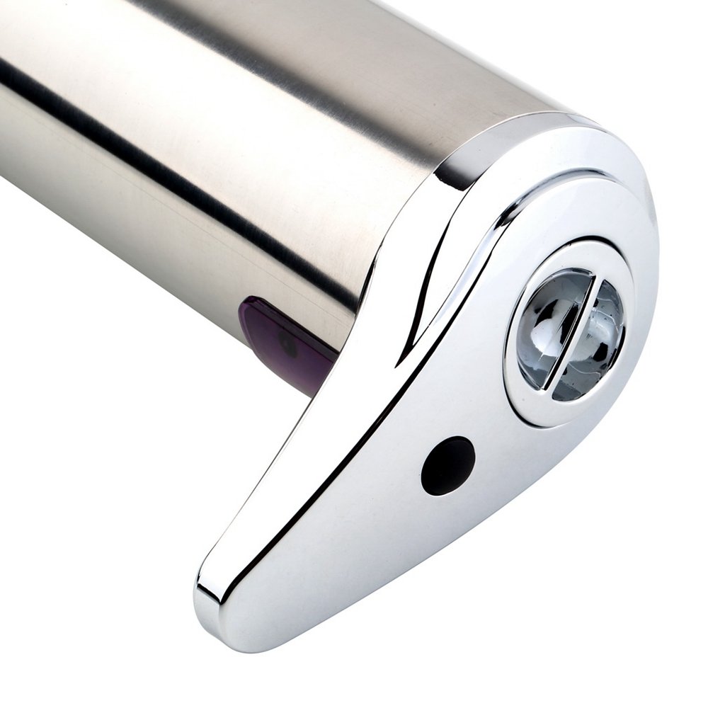 Automatic Touchless Soap Dispenser - Stainless Steel Hands-Free IR Sensor Liquid Soap Dispenser for Kitchen, Bathroom & Office Hygiene