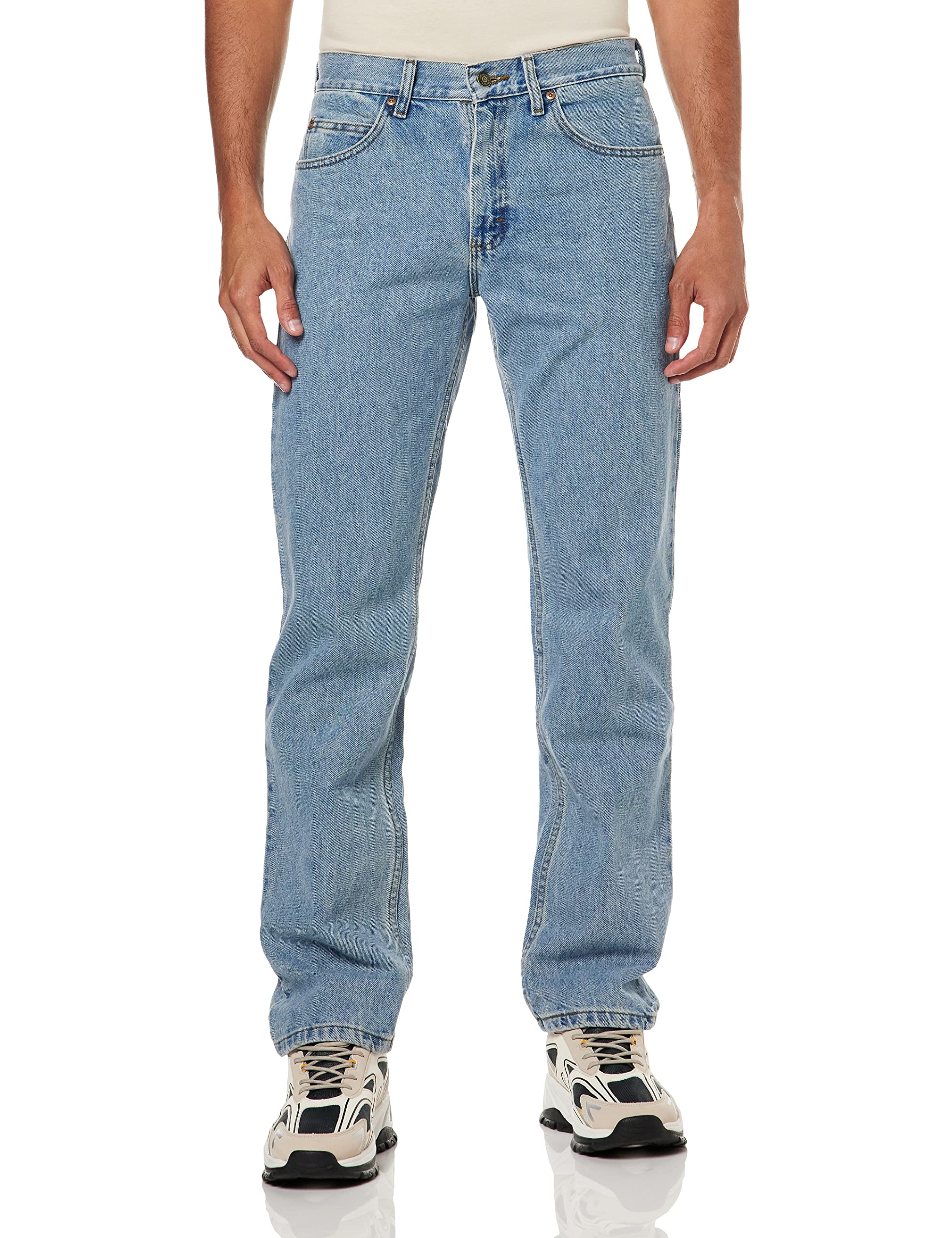 Lee Men's Regular Fit Straight Leg Jeans - Classic Denim Pants for Casual Wear, Work & Everyday Comfort | Durable Cotton Stretch Jeans for Men