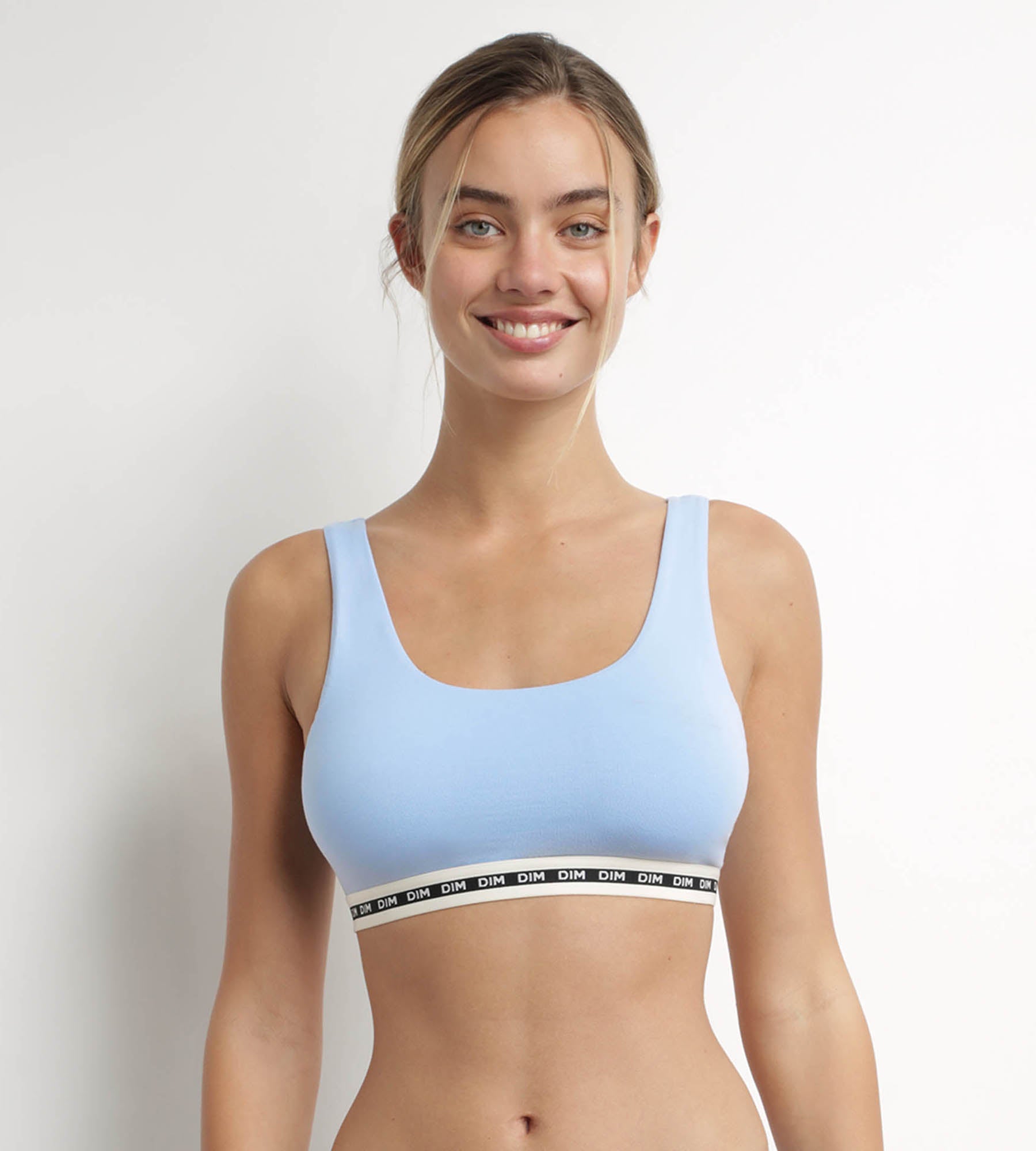 Women's Modal Cotton Bra - Azure Blue - Dim Icons Essentiel - Comfortable Everyday Wear for Work & Leisure