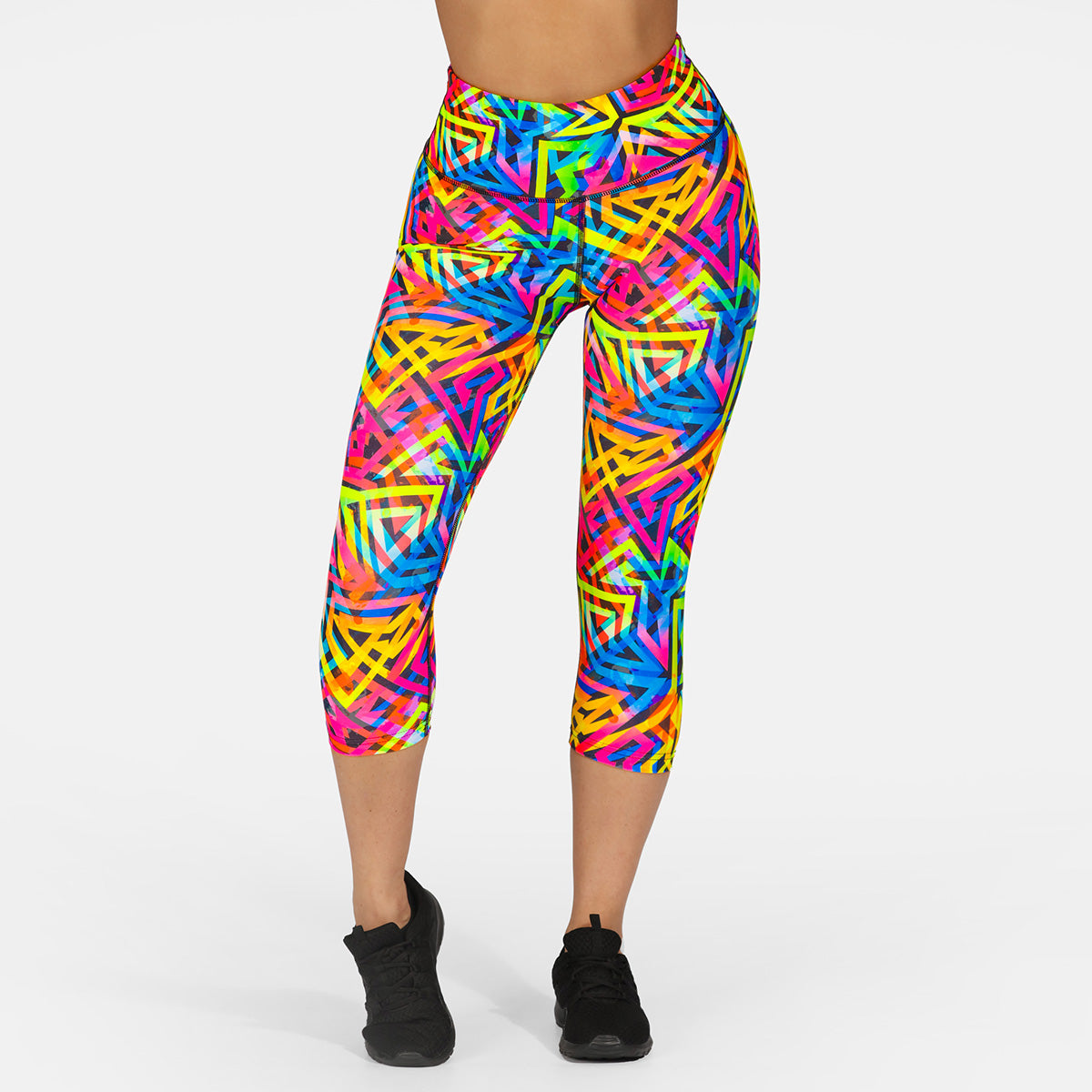 Prism Capri Pants - Women's High Waisted Yoga Pants for Workout & Lounge - Perfect for Yoga, Gym, and Casual Wear