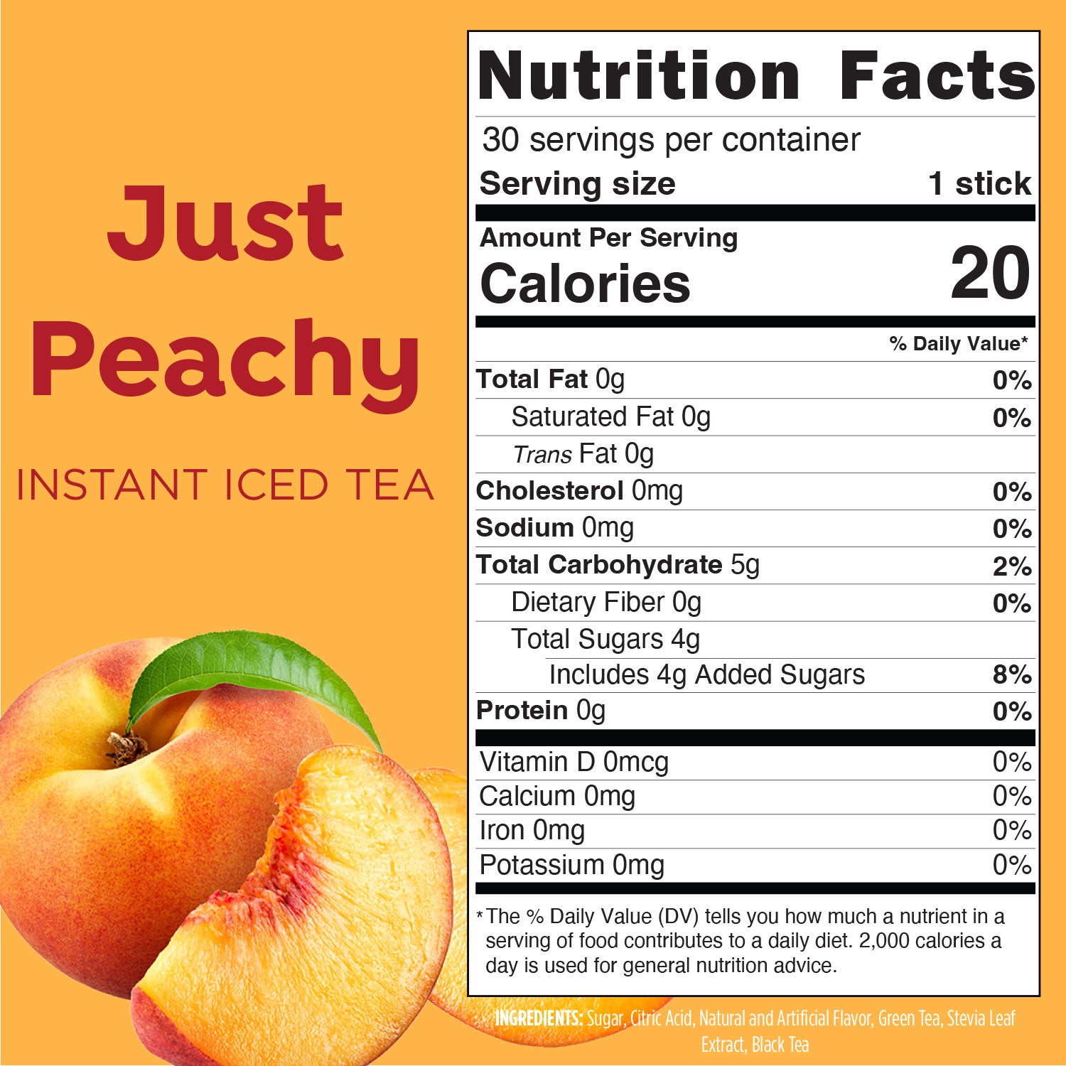 Maud's Instant Peach Iced Tea Powder - Refreshing Summer Drink Mix for Home, Office & Outdoor Activities - Perfect for Picnics, BBQs & Pool Parties
