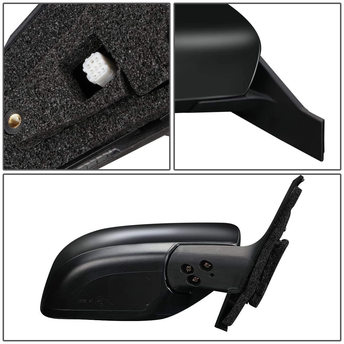 DNA Motoring OEM-MR-MA1321212 Right Passenger Side Power Adjustable Foldable Heated Rear View Mirror Compatible with 2012-2017 Mazda 5 | Perfect for Winter Driving & Enhanced Safety