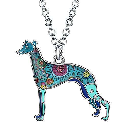 Enamel Greyhound Blue