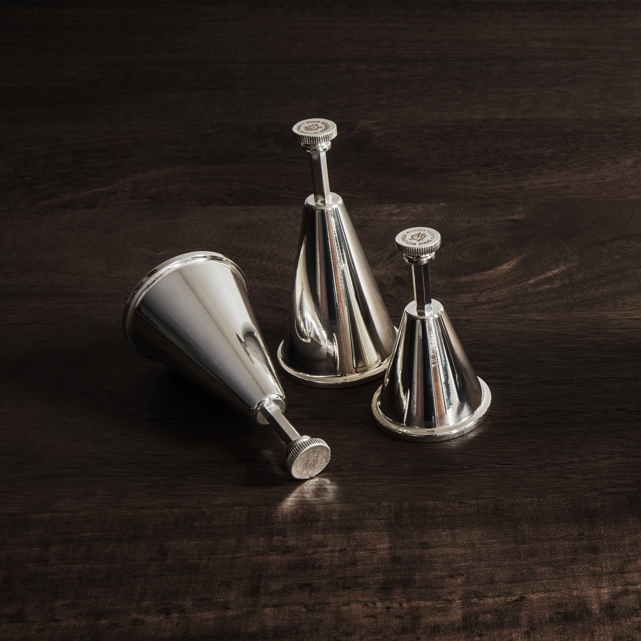 Premium Silver Plated EPNS Conical Jigger & Pony Jigger Set (1oz) - Perfect for Cocktail Mixing, Bartending & Home Bar Accessories