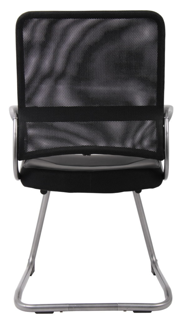 Boss Mesh Back Office Chair with Pewter Finish - Ergonomic Guest Chair B6409 for Home & Office Workspace