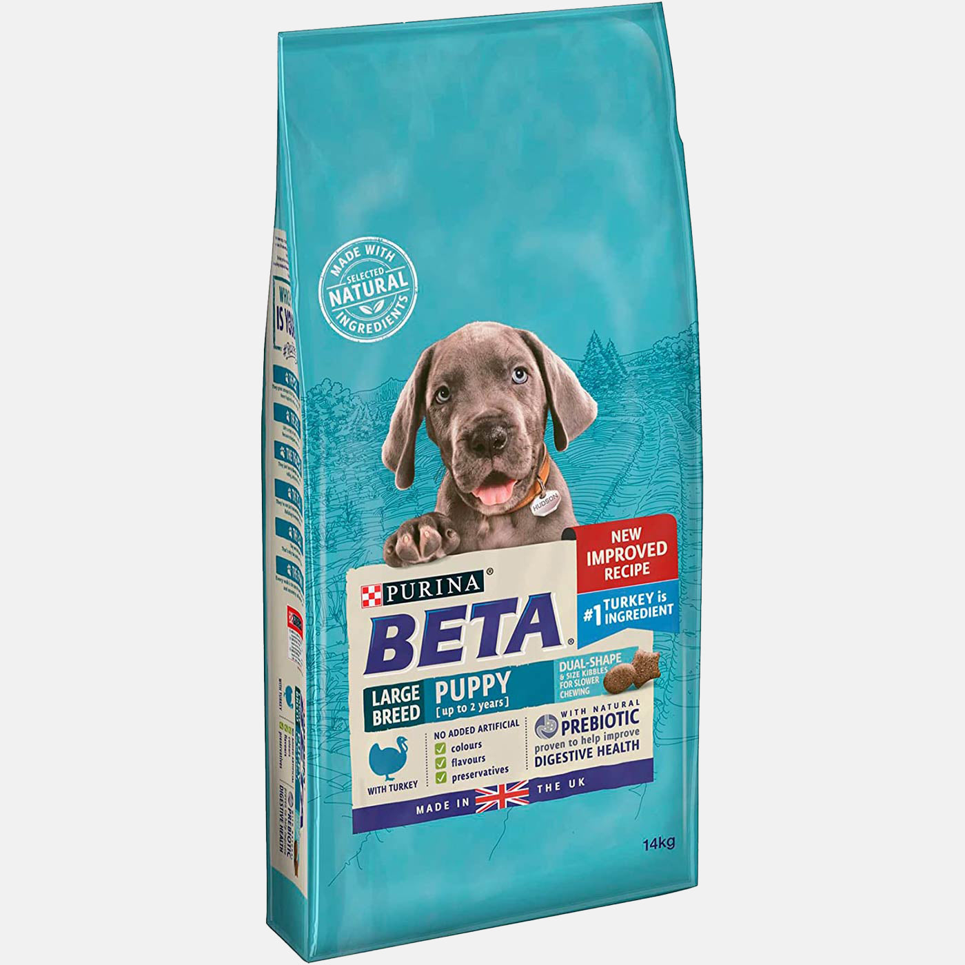 Purina Beta Puppy Large Breed Dry Dog Food with Turkey - High Protein Nutrition for Growing Large Breed Puppies - Perfect for Active Puppies & Training Rewards