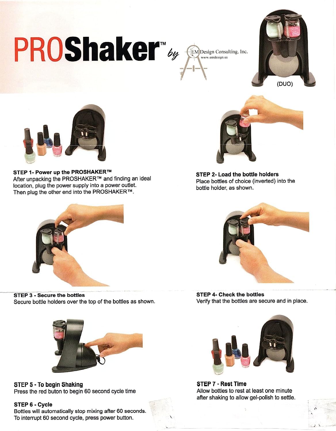 Professional Duo Nail Polish Gel Shaker Mixer for Salon & Home Use – Perfect for DIY Manicures & Nail Art