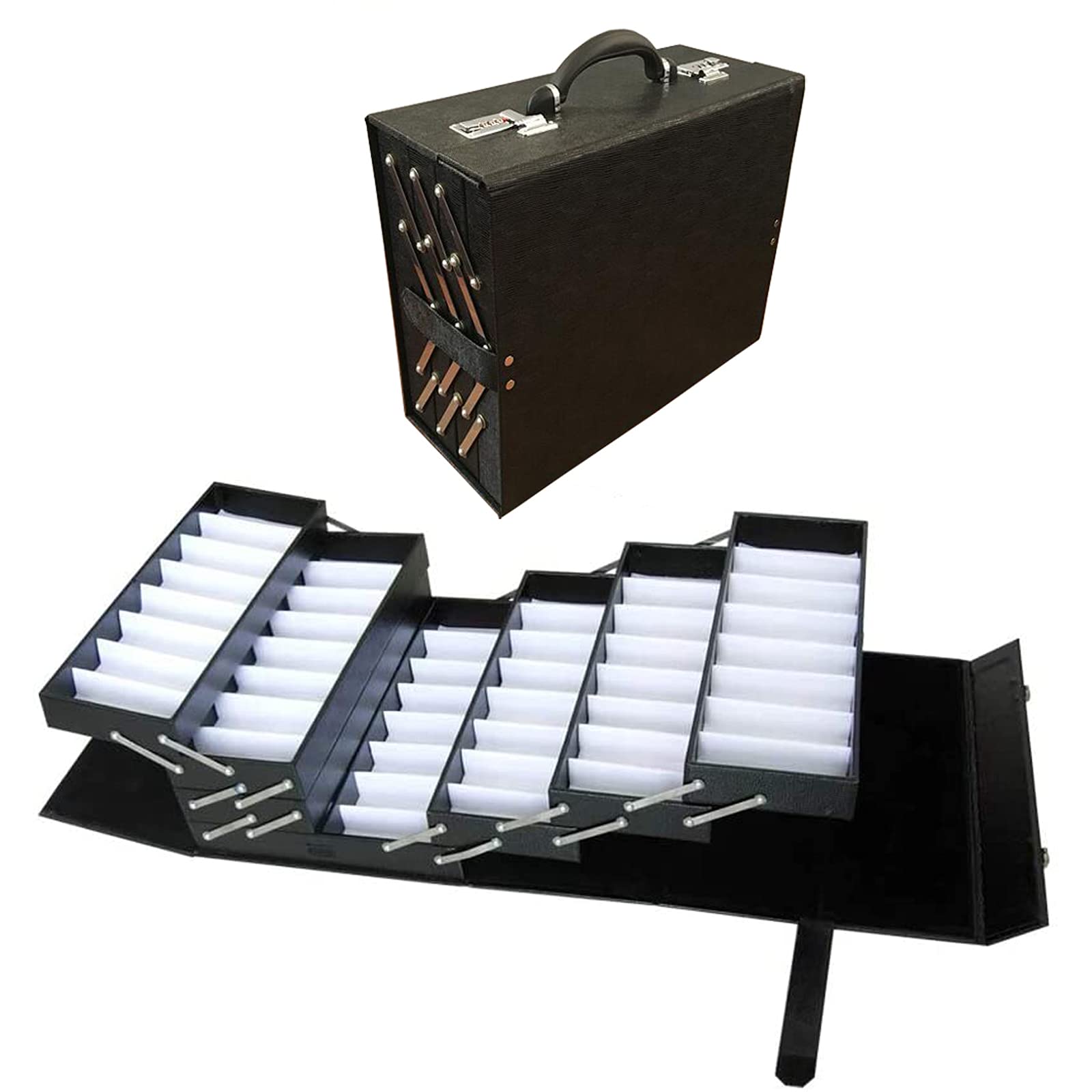 Foldable Sunglasses Organizer & Eyeglasses Storage Stand - Jewelry & Watch Display Case for Home, Office, or Retail Store Use