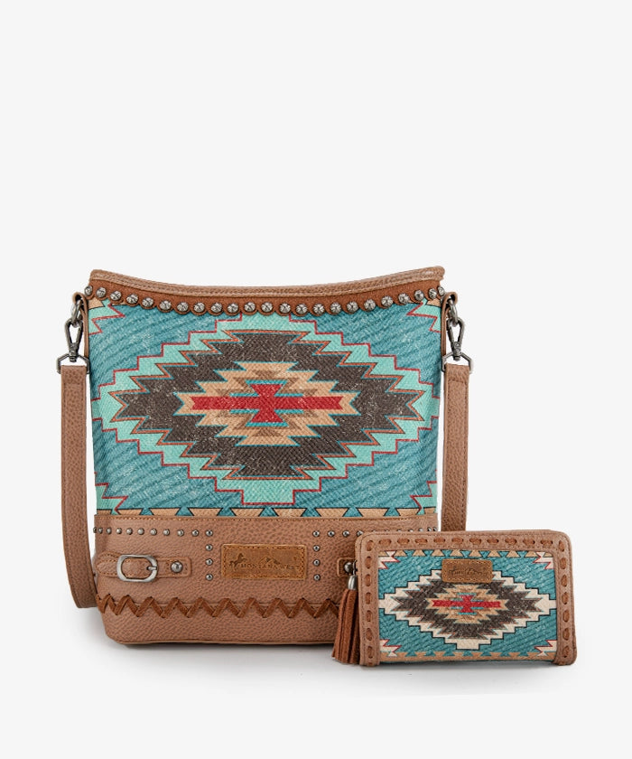 Montana West Aztec Printed Concealed Carry Crossbody Purse for Women - Stylish CCW Handbag with Adjustable Strap for Everyday Use, Travel & Shopping