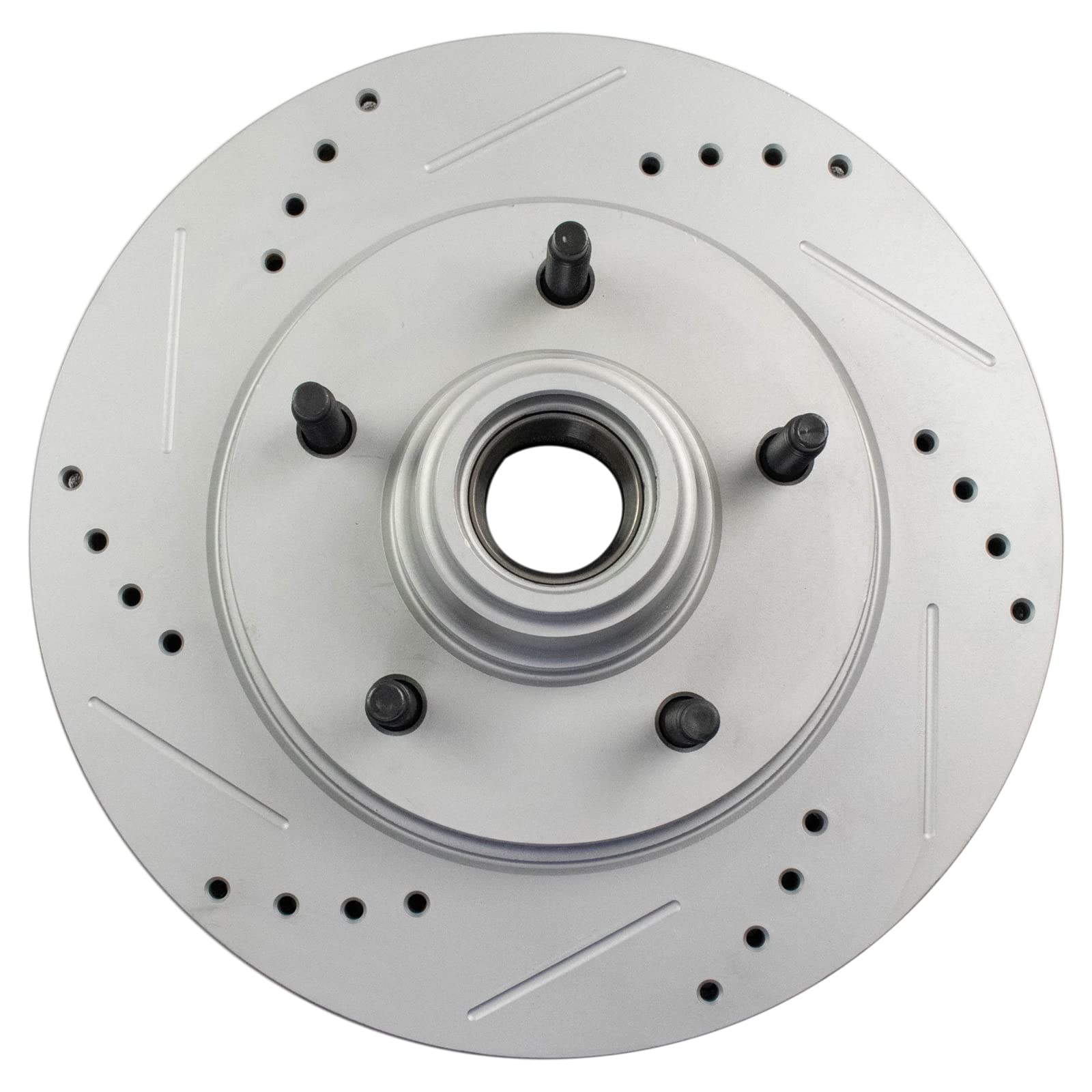 TRQ Front Performance Brake Pad & Rotor Kit - Semi-Metallic Vented Premium G-Coated Brake Caliper Set for 1999 Ford F-150 | Heavy-Duty Braking for Towing & Off-Road Adventures