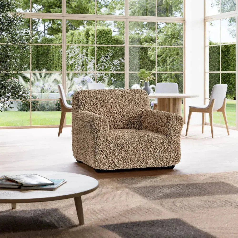 Fuco Cotton Armchair Slipcover - Soft, Washable Furniture Protector for Living Room, Bedroom & Office Use
