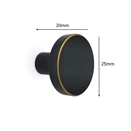 Solid Brass Black Drawer Knobs 4-Pack - Modern Kitchen & Cabinet Handles for Dressers & Cupboards