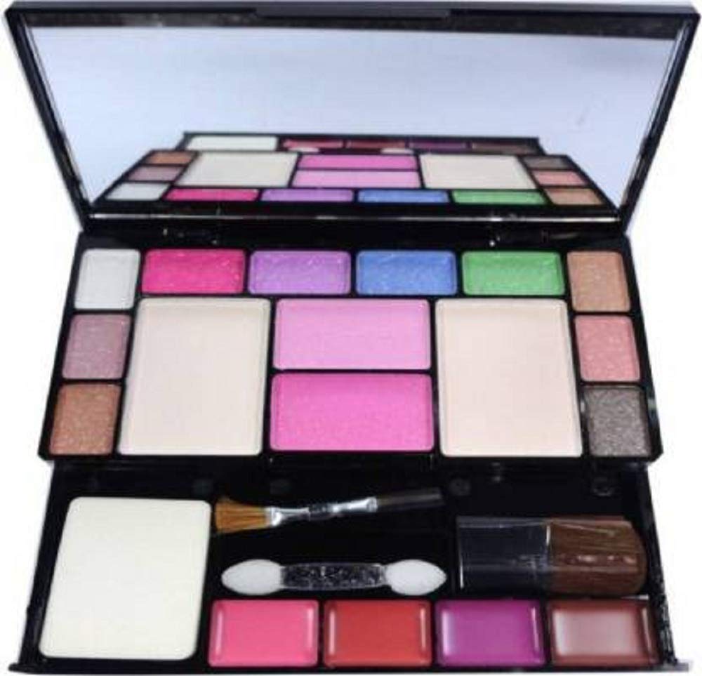 **Angelie 6171 Professional Makeup Kit – 4-Piece Pink Eyeshadow Brush Set (5 Items Total) – Perfect for Travel, Bridal & Everyday Makeup**