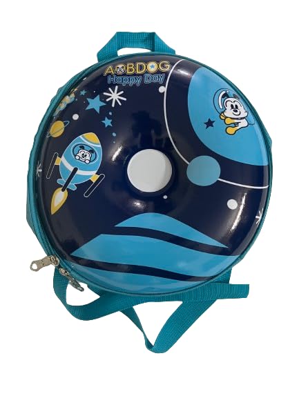 SHREECHALES Space Themed Donut-Shaped Hardtop Backpack for Kids - Durable School Bag for Boys & Girls, Fun Astronaut Design, Perfect for School, Travel & Birthday Return Gifts (1 Pack)