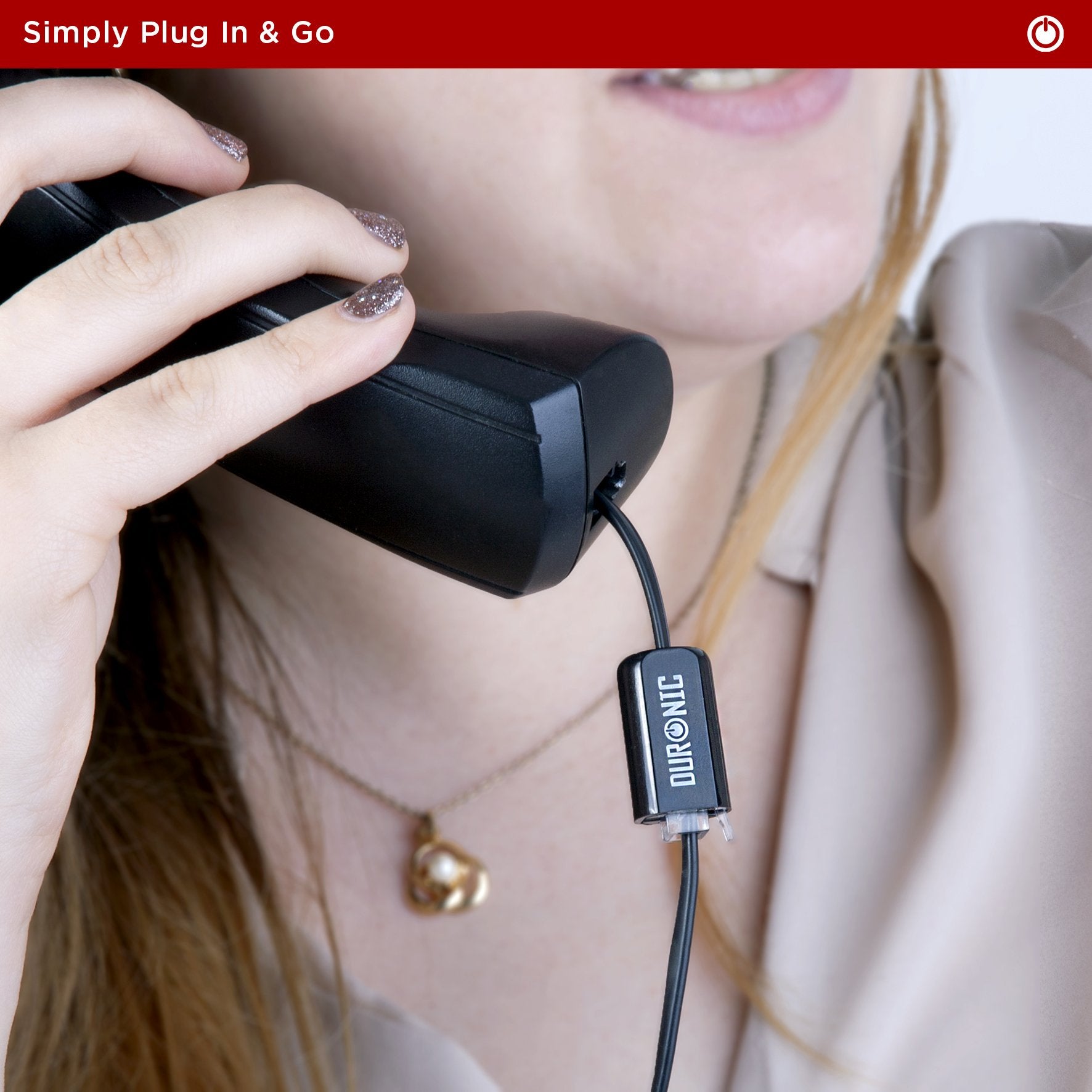 Duronic DT001 Phone Line Detangler - Black | Cord Organizer for Home & Office | Tangle-Free Headphone & Charger Cable Management