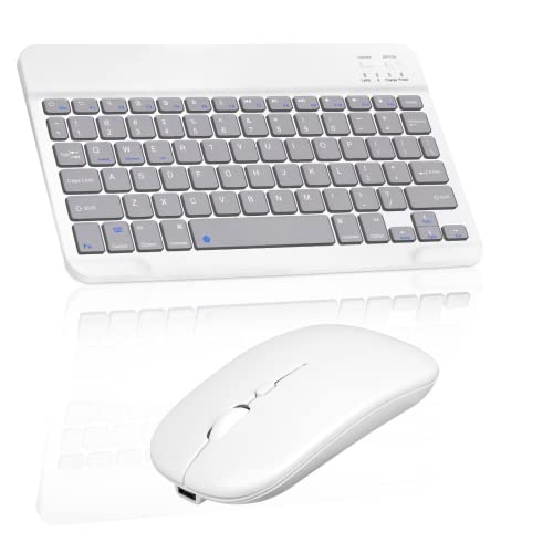 Stone Grey Keyboard With Purple Mouse