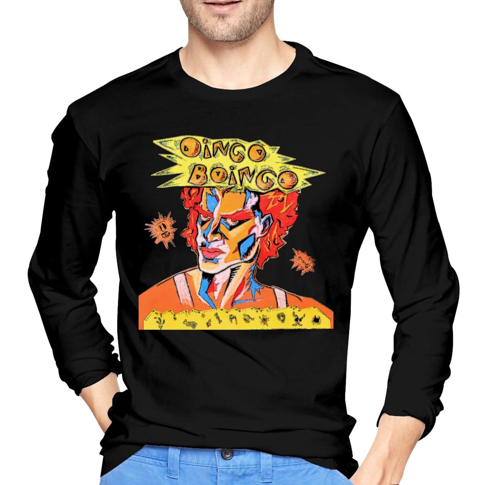 Oingo Boingo Men's Long Sleeve T-Shirt - Casual Round Neck Hip Hop Streetwear Tee for Everyday Wear | Perfect for Concerts, Parties & Urban Fashion