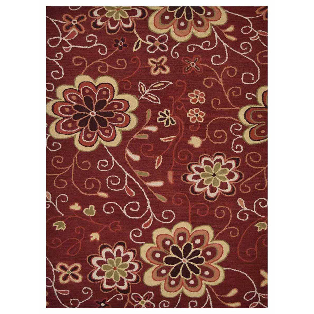 Hand Tufted Dogwood Floral Area Rug - Soft Non-Slip Living Room Bedroom Carpet - Perfect for Home Decor, Nursery, and Office Spaces