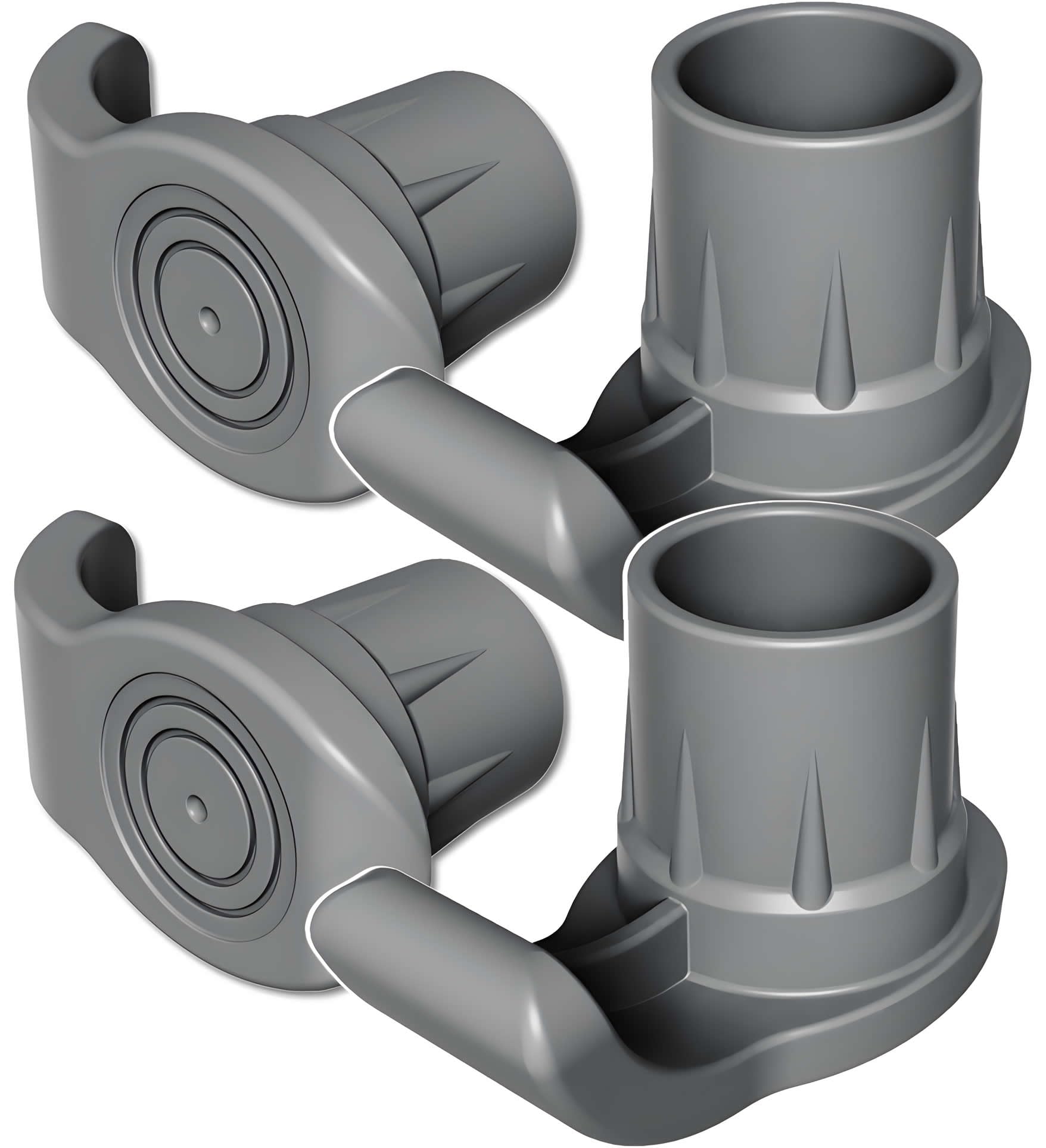 Upgraded Walker Ski Glides for Seniors - 4 Pack (1 1/8 Inch) | Folding Walker Accessories, Sliders & Gliders for Back Legs | Non-Slip Walker Feet Pads | Drive Rollator Replacement Parts | Ideal for Indoor/Outdoor Mobility Assistance & Elderly Care