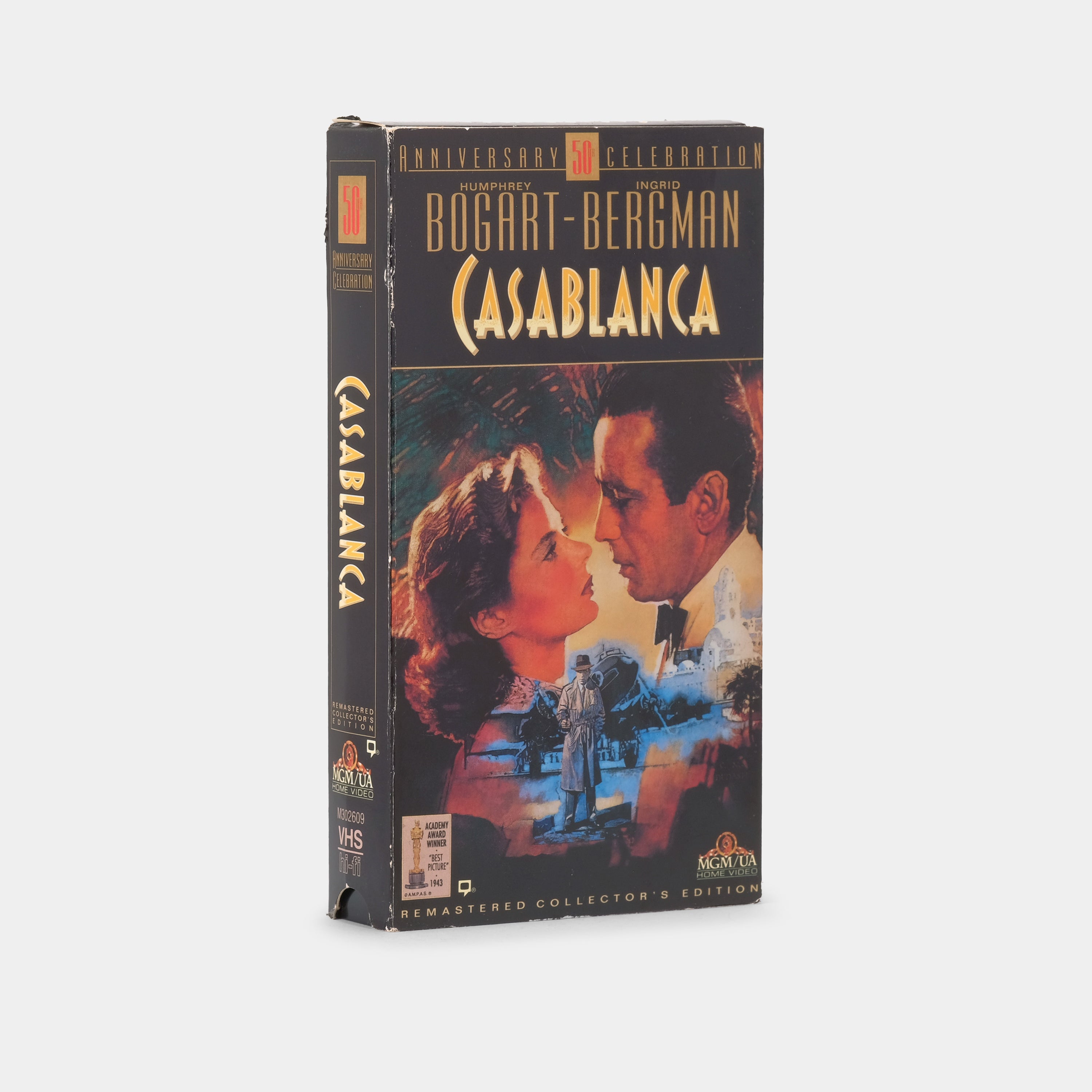 Casablanca 50th Anniversary Edition VHS Tape - Classic Movie Collector's Item for Home Theater & Vintage Film Enthusiasts