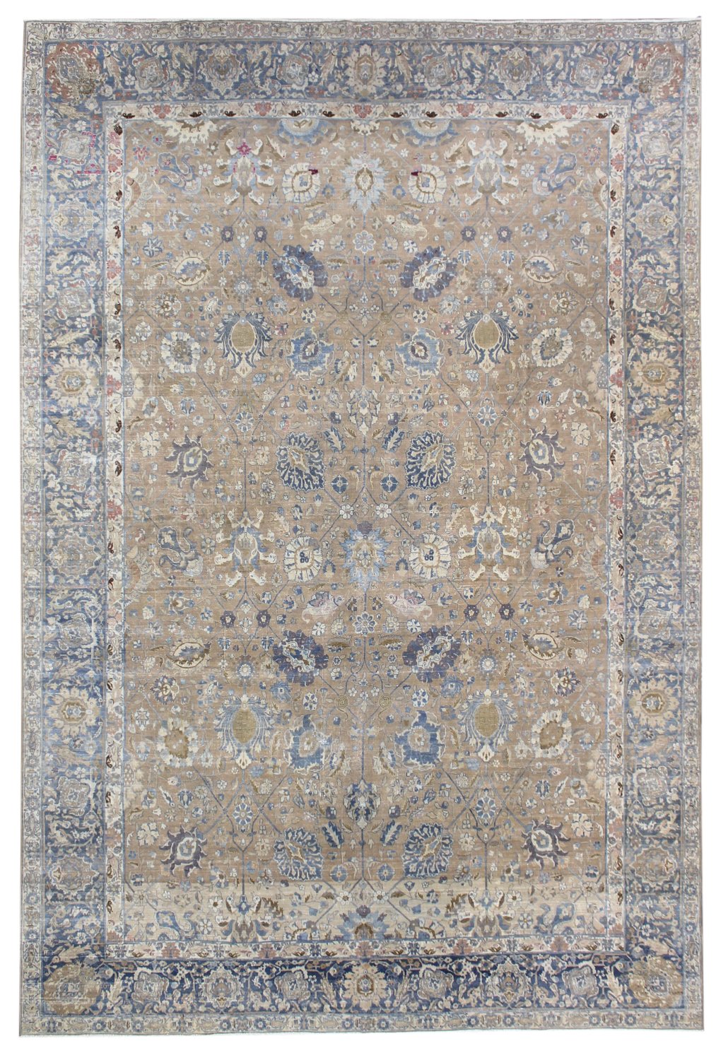 Antique Tabriz Handwoven Traditional Persian Rug - J58783 | Perfect for Living Room, Bedroom & Home Decor