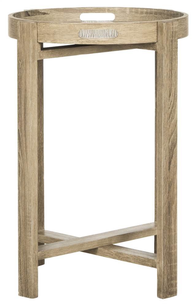 Safavieh Hamish Modern Farmhouse Light Grey Tray Top Side Table - Stylish End Table for Living Room, Bedroom & Office Decor