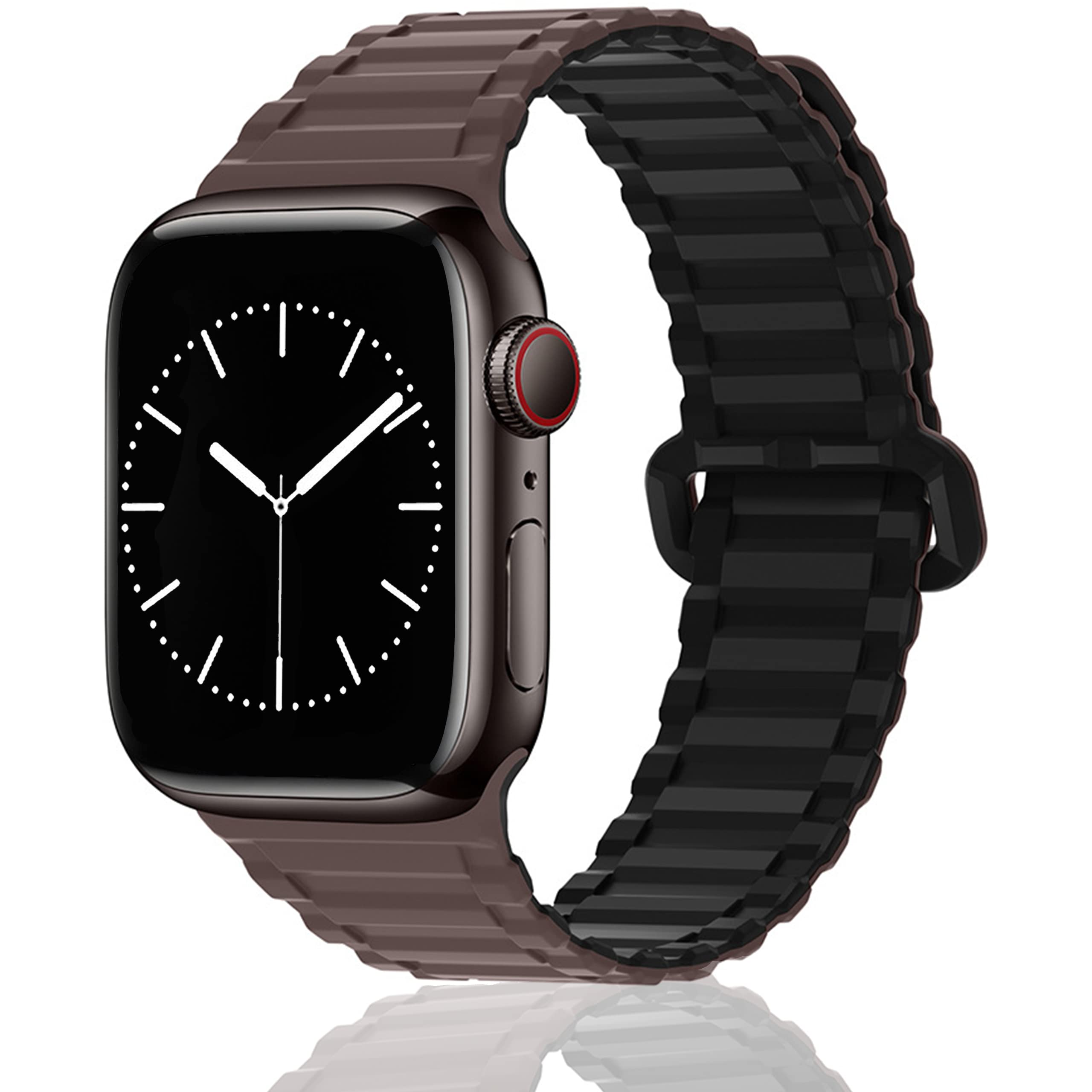 Magnetic Sport Loop Band for Apple Watch 38mm 40mm 41mm 42mm 44mm 45mm - Soft Adjustable Silicone Strap Compatible with iWatch Series 8/7/6/5/4/3/2/1/SE - Waterproof Fitness Tracker Band for Men & Women - Perfect for Running, Swimming & Daily Wear