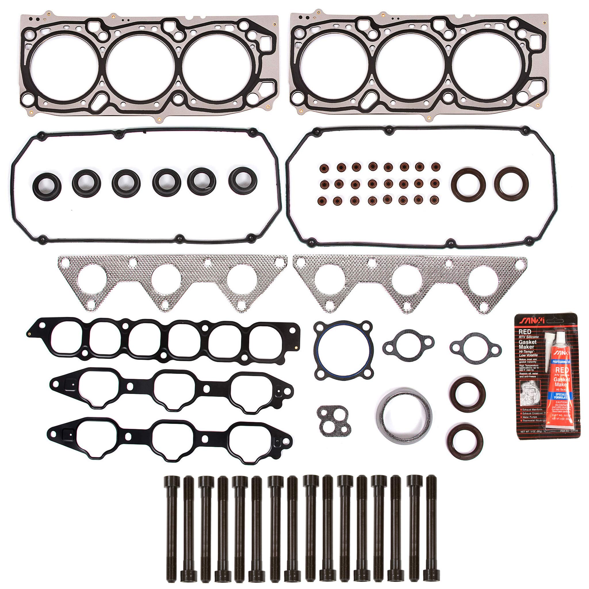 MA-4216915077 Head Gasket Bolts Set Compatible With 2006-2011 Mitsubishi Eclipse V6 3.8L SOHC 24V 6G75 Engine - Perfect for Engine Repair & Maintenance