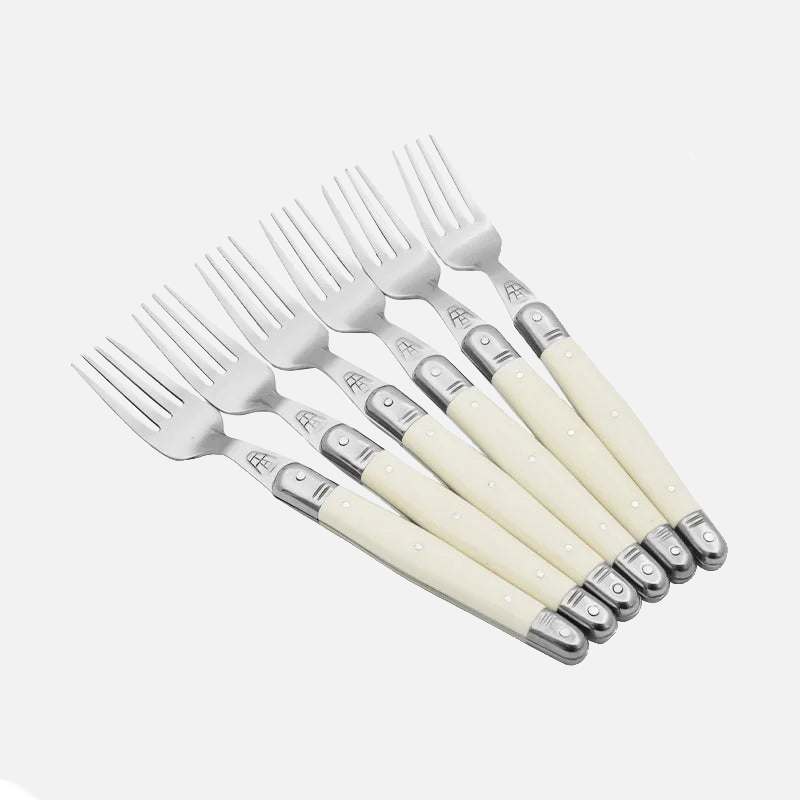 Premium Ivory Laguiole Flatware Cutlery Set - 12-Piece Stainless Steel Knife Fork Spoon Set for Fine Dining, Wedding Gifts & Elegant Table Settings