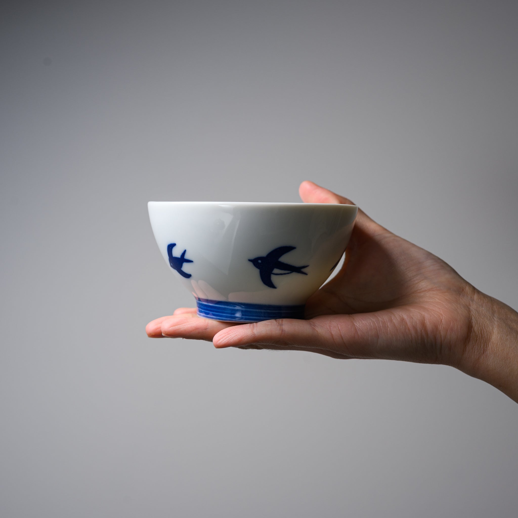 Handcrafted Mino Ware Swallow Pair Rice Bowl Set - Japanese Ceramic Tea Bowl for Sushi, Rice & Soup - Perfect for Home Dining, Gifts & Japanese Tea Ceremony