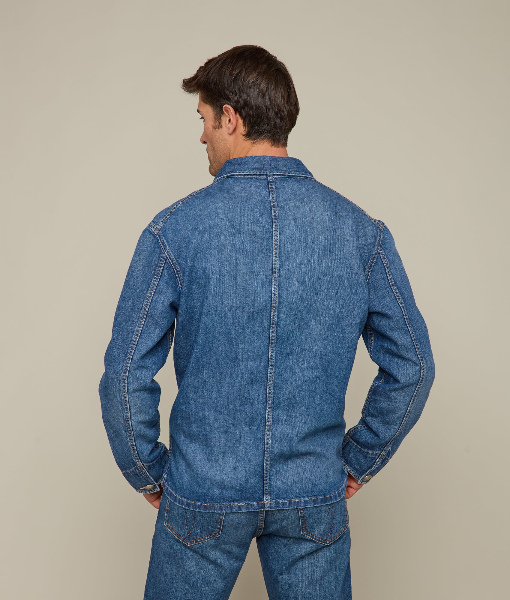 Wyatt Chore Coat for Men - Vintage Denim Jacket with Dusty Trail Wash | Perfect for Outdoor Adventures, Casual Wear & Workwear