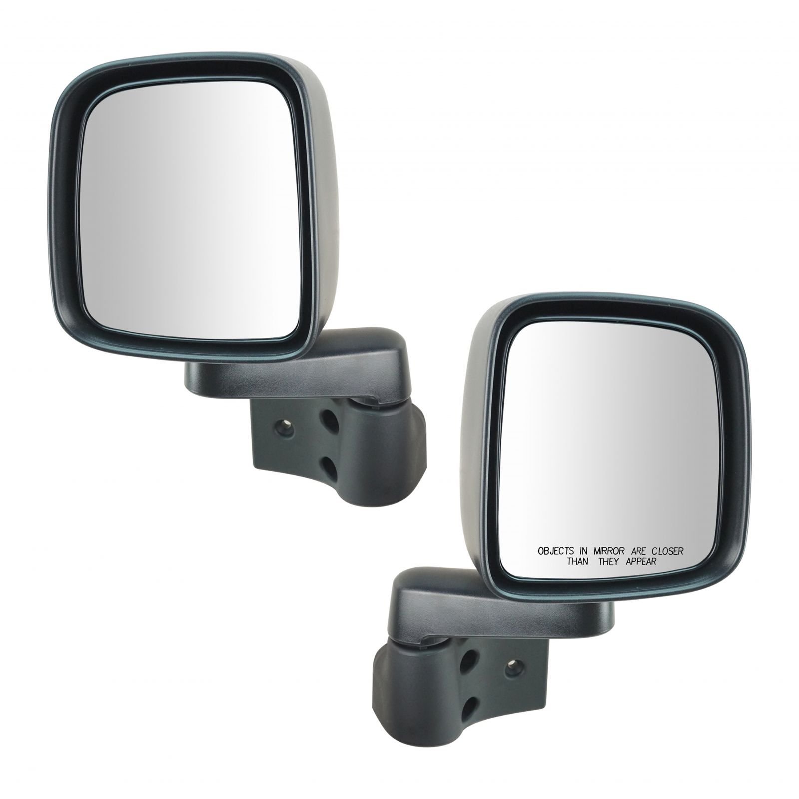 03-06 Jeep Wrangler Manual Side View Mirrors - Folding Pair Set for Off-Road & City Driving | Durable Replacement Mirrors for Jeep TJ & LJ Models